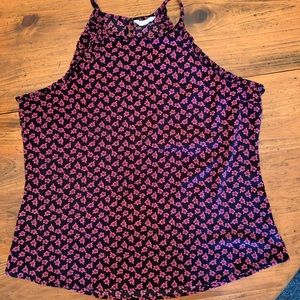 Candies Sleeveless Blouse Black and Pink